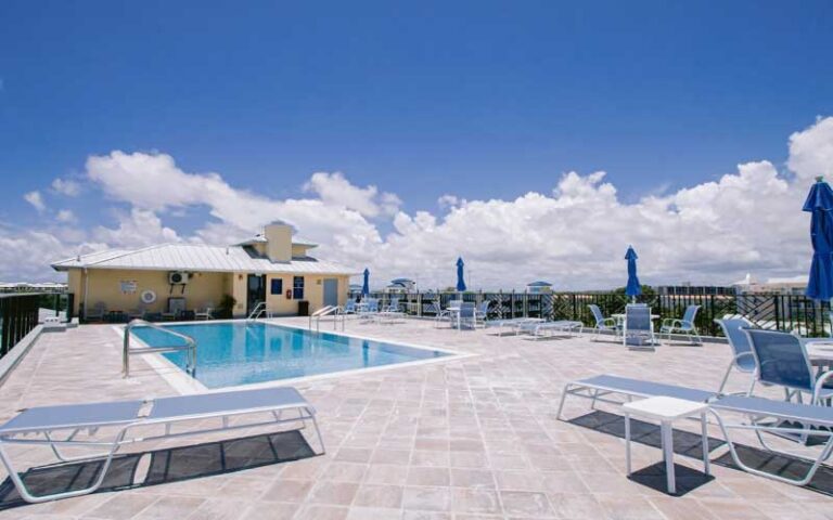 rooftop pool deck with club house at vistalmar beach resort deerfield beach