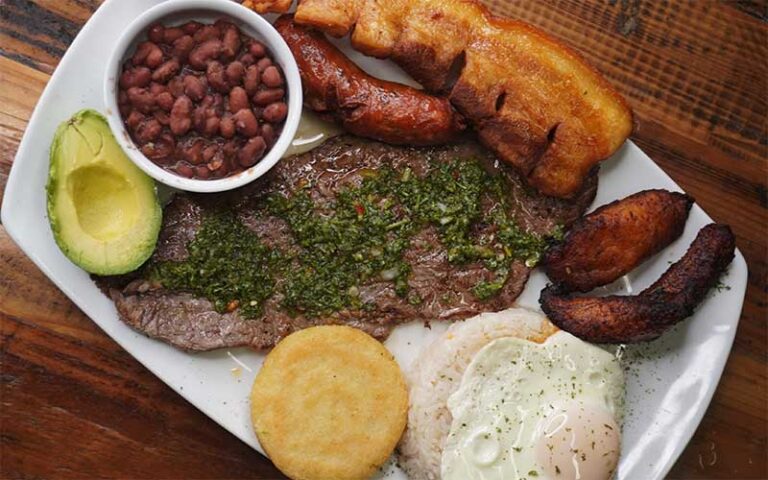 bistec breakfast platter at tinker latin restaurant gainesville