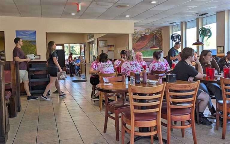 dining room interior with servers at 43rd street deli breakfast house gainesville