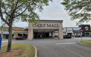 exterior front entrance of mall at the oaks mall gainesville