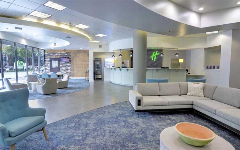 lobby with front desk and entrance at holiday inn gainesville university center