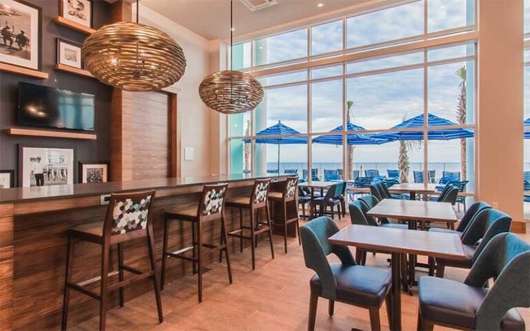 oceanview lobby bar at hampton inn suites panama city beach beachfront