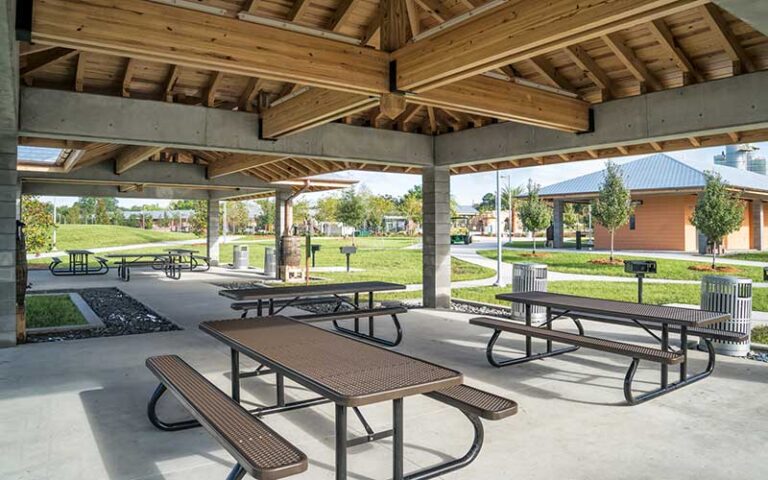 picnic table pavilions at depot park gainesville