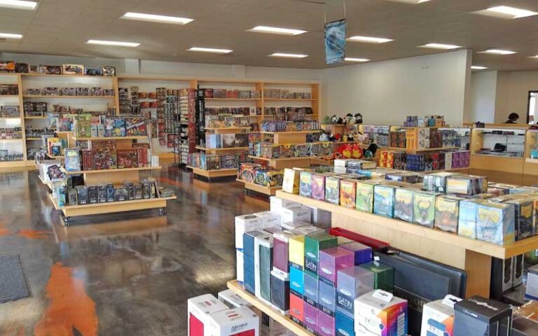 sales floor with games and collectibles at punkouter games gainesville