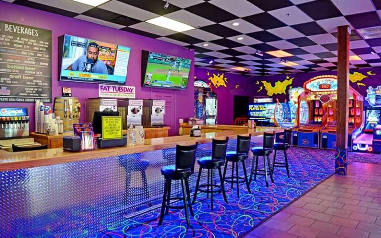 snack bar in arcade area at rockit lanes panama city beach