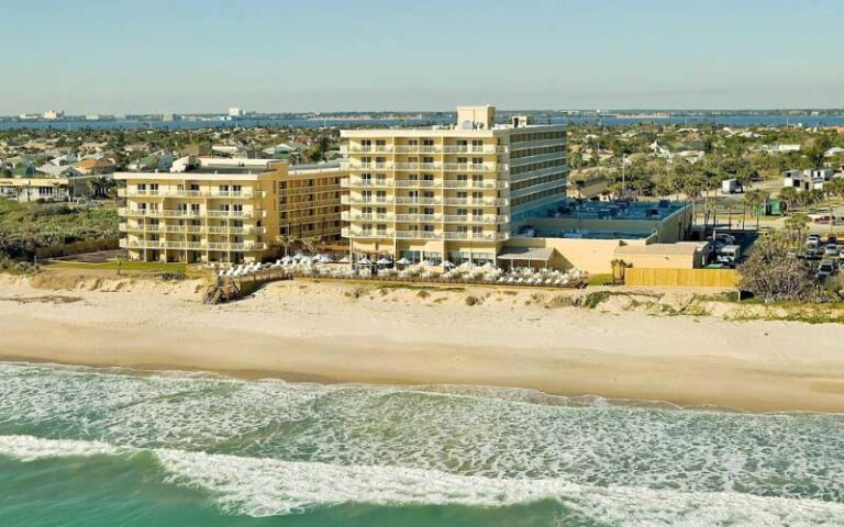 aerial view of beachfront hotel at crown plaza melbourne oceanfront