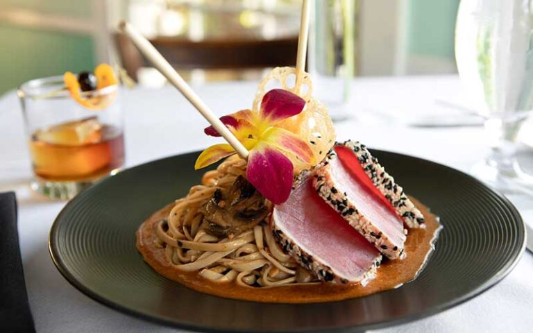 ahi noodle entree at bagatelle key west