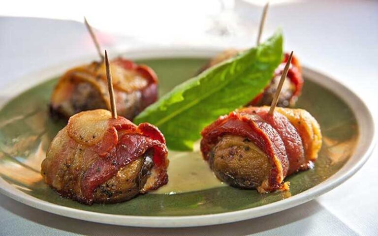 bacon and basil wrapped mushrooms at santiagos bodega key west