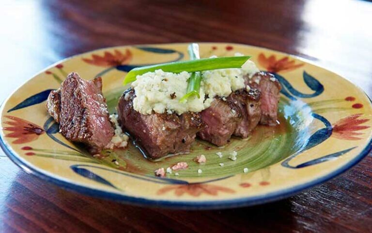 beef tenderloin entree with ricotta at santiagos bodega key west