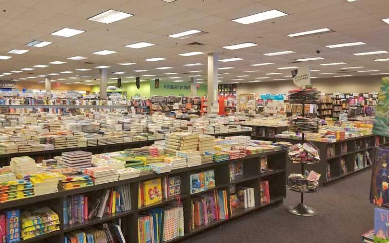 book store interior with shelves at merritt square mall space coast