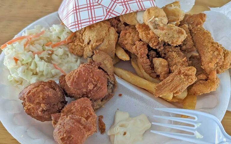 catfish plate with sides at lone cabbage fish camp cocoa