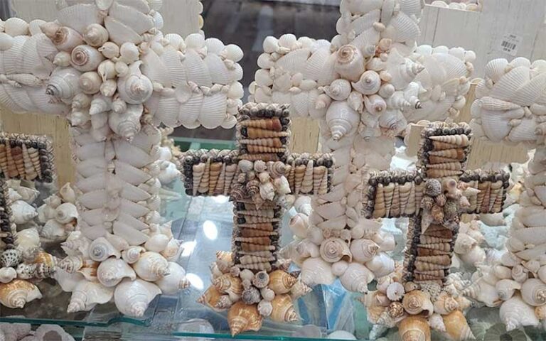 crafted shell crosses at the key west shell warehouse