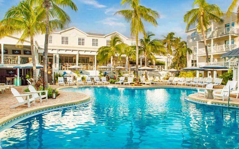 curvy pool with palms and hotel at margaritaville beach house key west