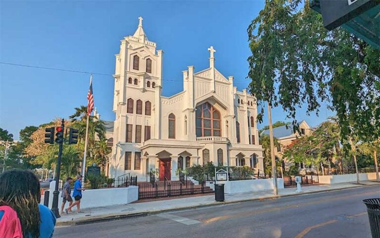 daytime view of exterior of church from street at st pauls episcopal church key west