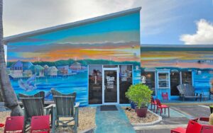 diner exterior with wall mural at jazzys mainely lobster cocoa beach