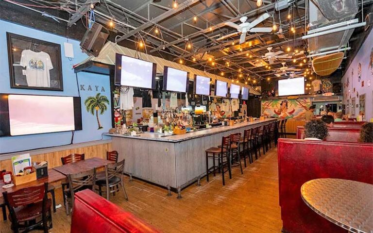 diner interior with bar and booths at kaya island eats key west