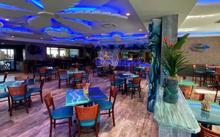 dining room interior with ocean theme at coconuts on the beach cocoa