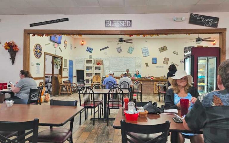 dining room with tables and seated diners at southern charm cafe cape canaveral