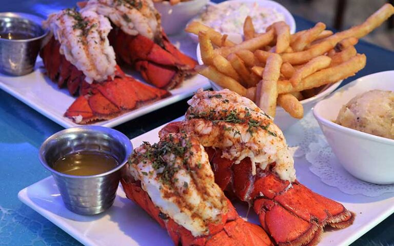 entrees with lobster tails at coconuts on the beach cocoa