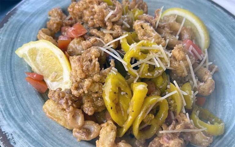 fritto misto with yellow peppers at jazzys mainely lobster cocoa beach