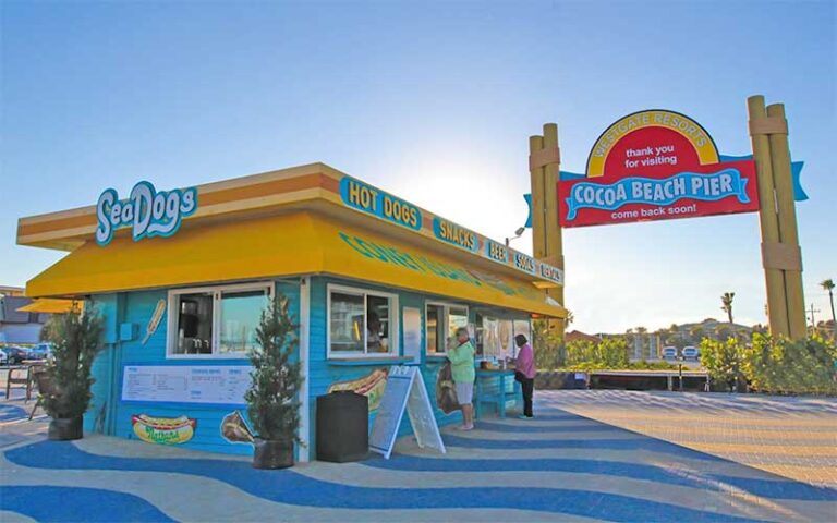 hot dog stand with gateway at westgate cocoa beach pier