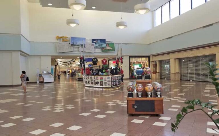 indoor mall atrium and store entrance at merritt square mall space coast