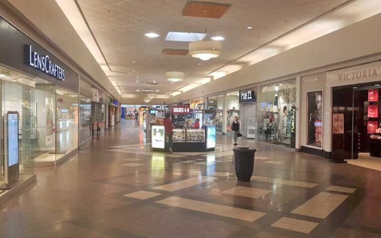 interior hallway with store fronts at merritt square mall space coast