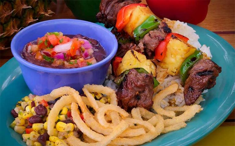 kabobs with sides at long doggers cocoa beach