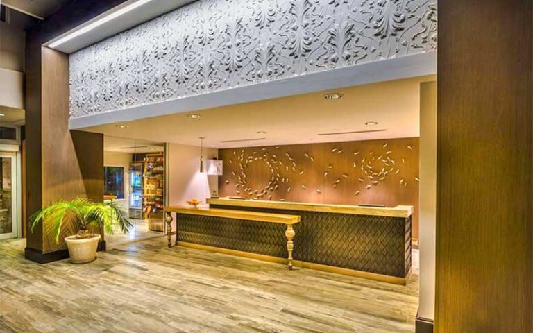 lobby with front desk and modern decor at doubletree by hilton grand resort key west