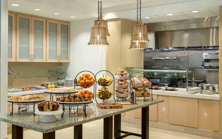 open kitchen breakfast buffet at hilton garden inn key west