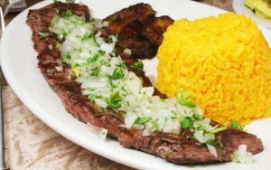 rack of ribs with sides at el siboney restaurant key west