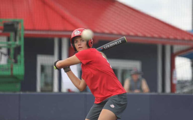 youth baseball player about to swing bat at usssa space coast complex melbourne