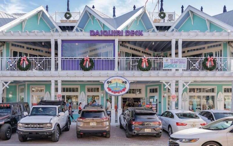 front exterior of daiquirri deck two story at historic bridge street bradenton beach anna maria island