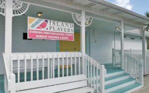 front porch of old style house theater at the island players anna maria