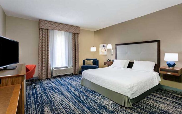 king bed suite with accents at hampton inn titusville