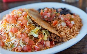 taco salad and sides at wicked cantina bradenton beach anna maria island